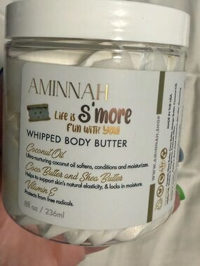 AMINNAH “Life is S'more Fun With You” Whipped Body Butter with a hint of glitter
